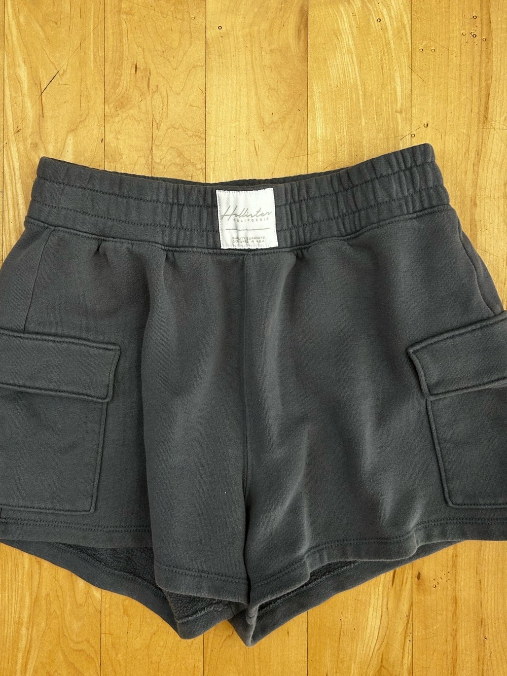 Hollister Blue Grey Cargo Pocket Shorts